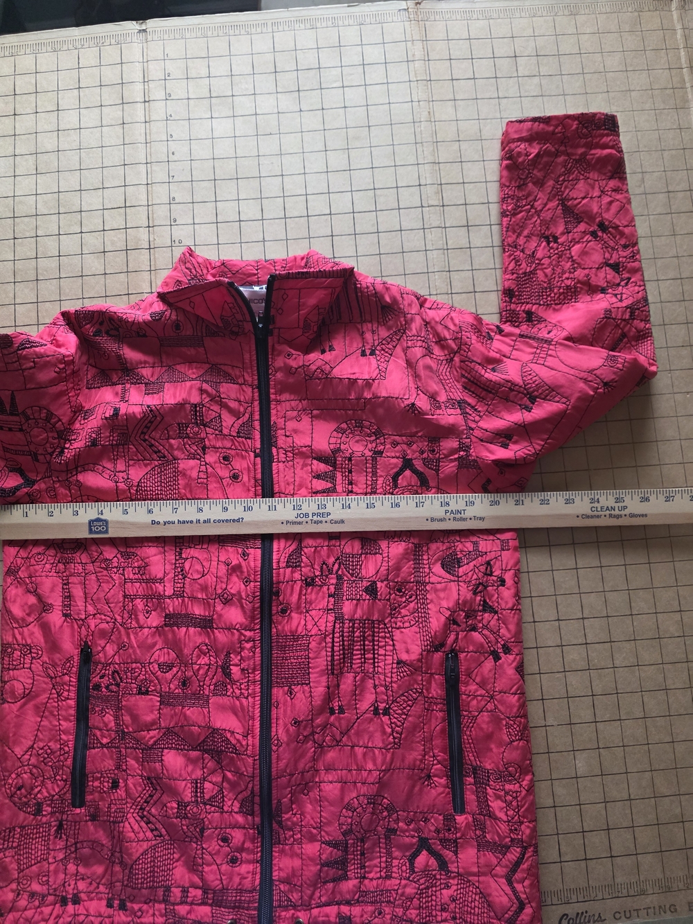 Chico’s 100% Silk Embroidered Abstract Jacket L Gallery Piece, Lightweight - Picture 7 of 12